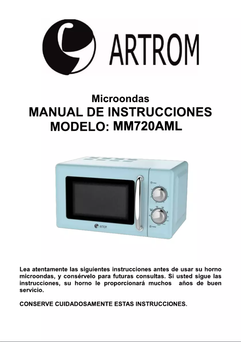 Page n°1 - Manuel utilisateur Artrom MM720AML