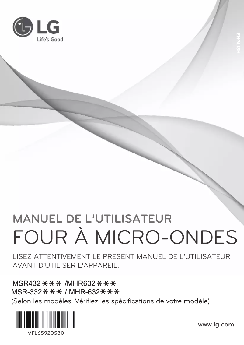 Page 1 de la notice Manuel utilisateur LG MSR4320MRS