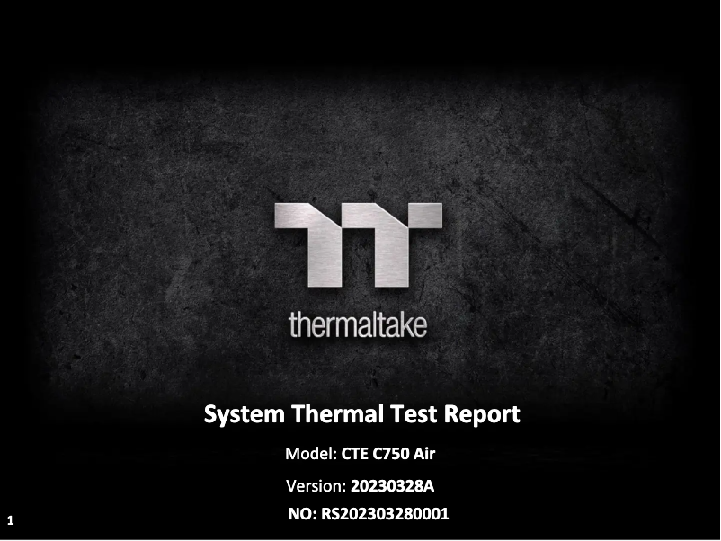 Page n°1 - Manuel utilisateur Thermaltake CTE C750 Air