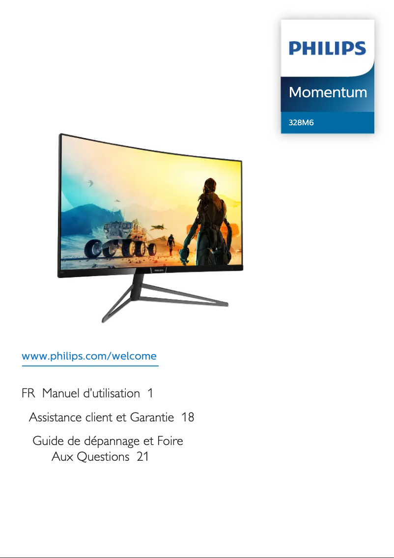 Page n°1 - Manuel utilisateur Philips Momentum 328M6FJRMB
