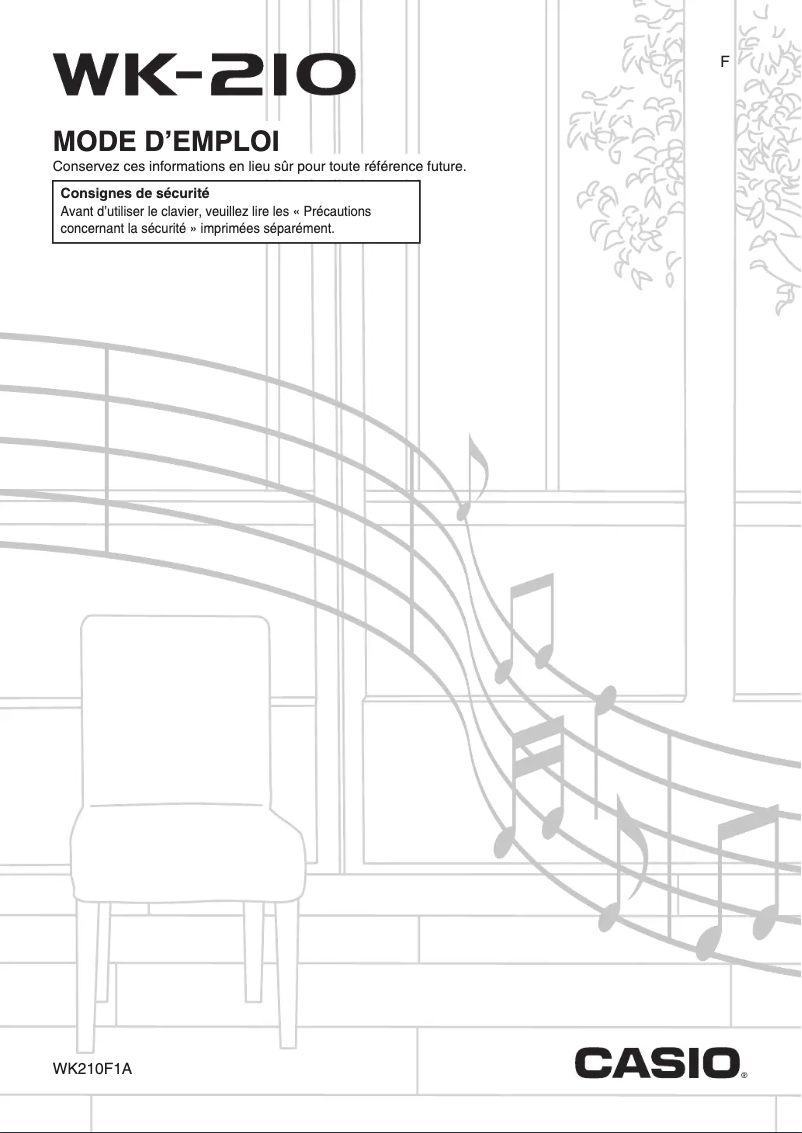 Image de la première page du manuel de l'appareil WK-210
