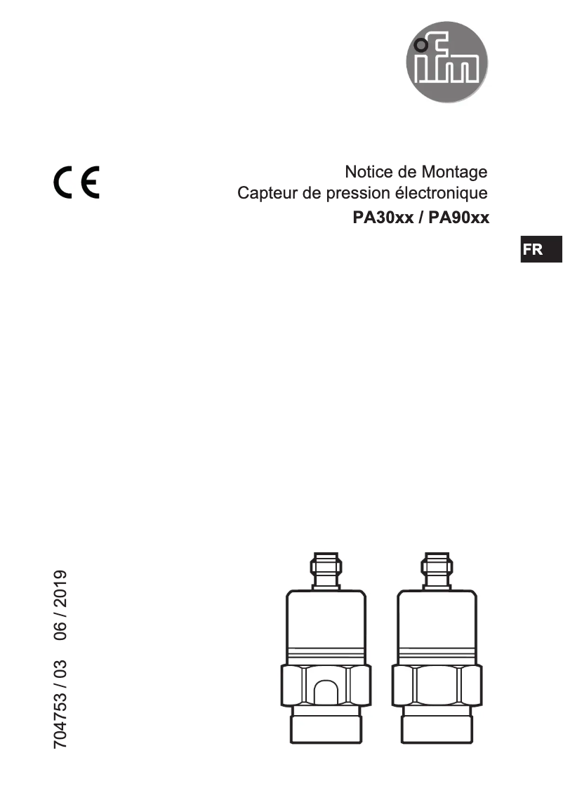 Page n°1 - Manuel utilisateur IFM PA9023