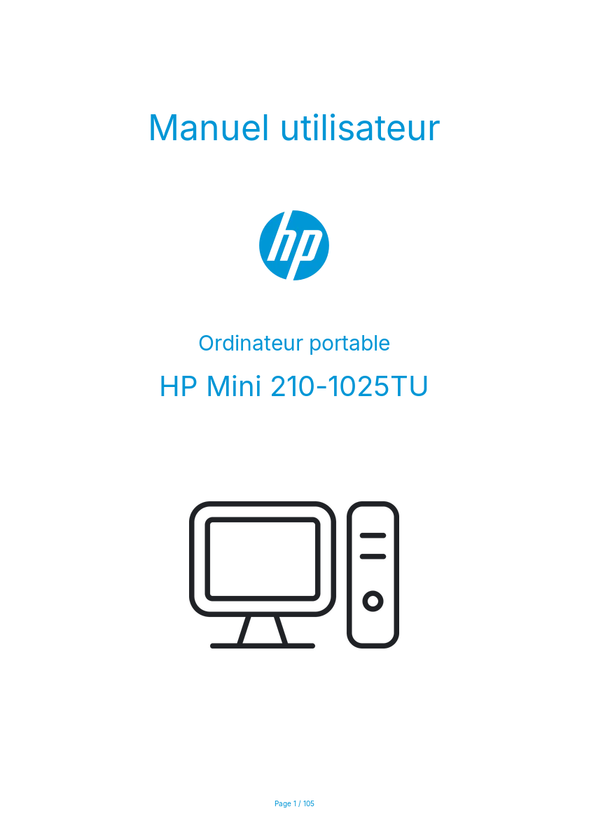 Page n°1 - Manuel utilisateur HP Mini 210-1025TU