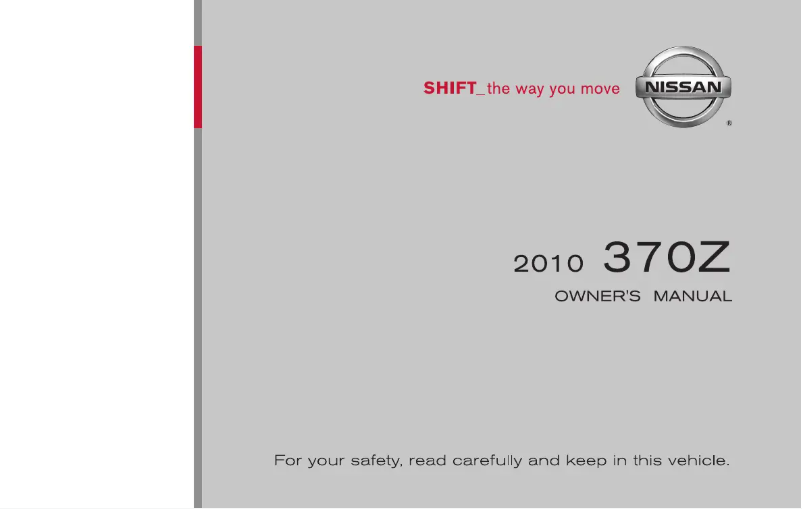 Page 1 de la notice Manuel utilisateur Nissan 370Z Coupe (2010)