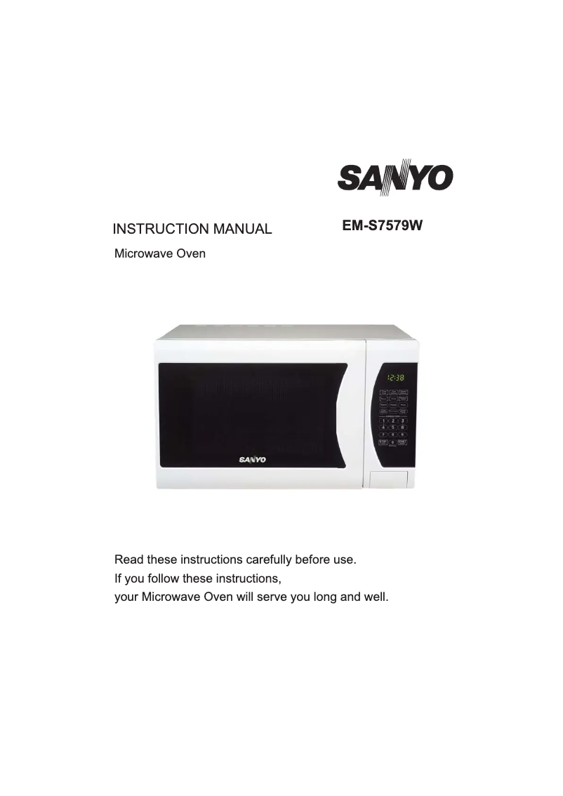 Page 1 de la notice Manuel utilisateur Sanyo EM-S7579W