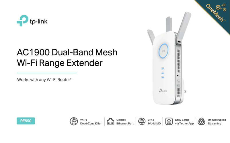 Page n°1 - Fiche technique TP-Link RE550