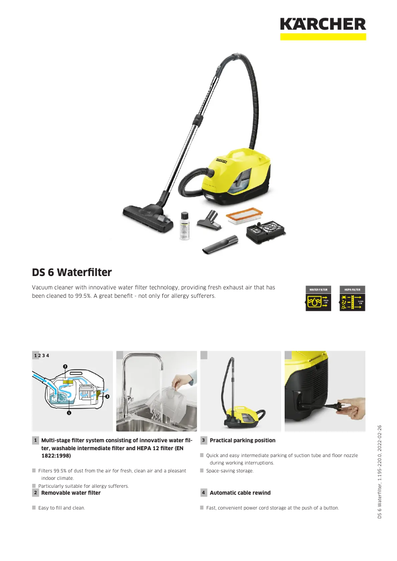 Image de la première page du manuel de l'appareil DS 6 Waterfilter