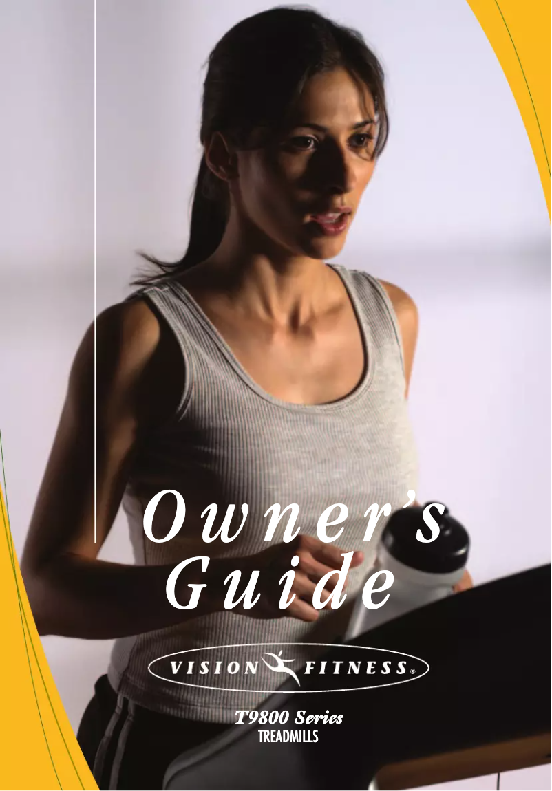 Page 1 de la notice Manuel utilisateur Vision Fitness T9800S