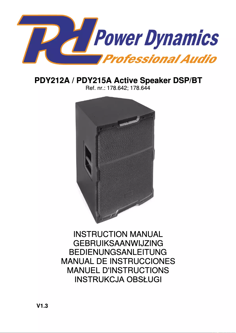 Page 1 de la notice Manuel utilisateur Power Dynamics PDY212A