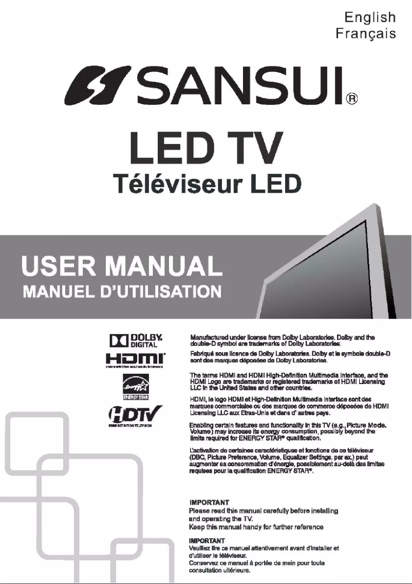 Image de la première page du manuel de l'appareil SLED4215