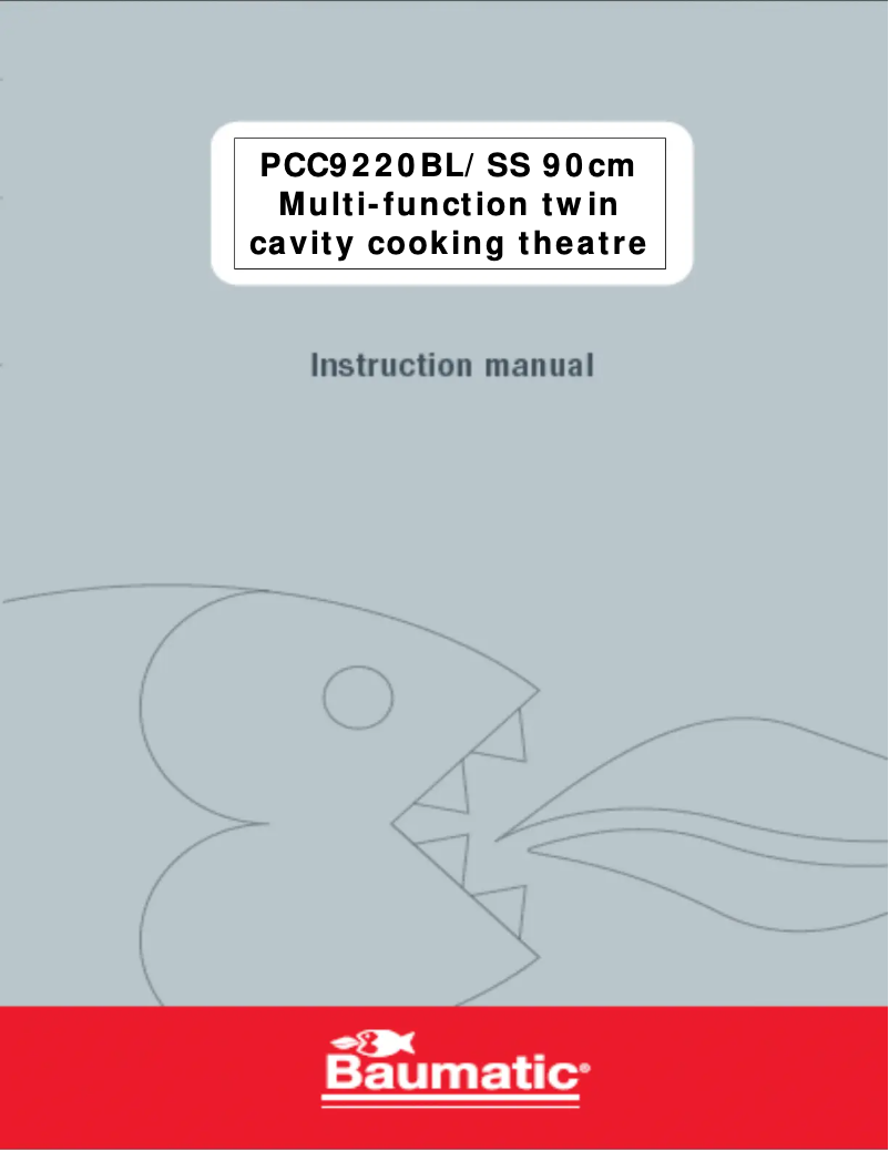 Page n°1 - Manuel utilisateur Baumatic PCC9220BL