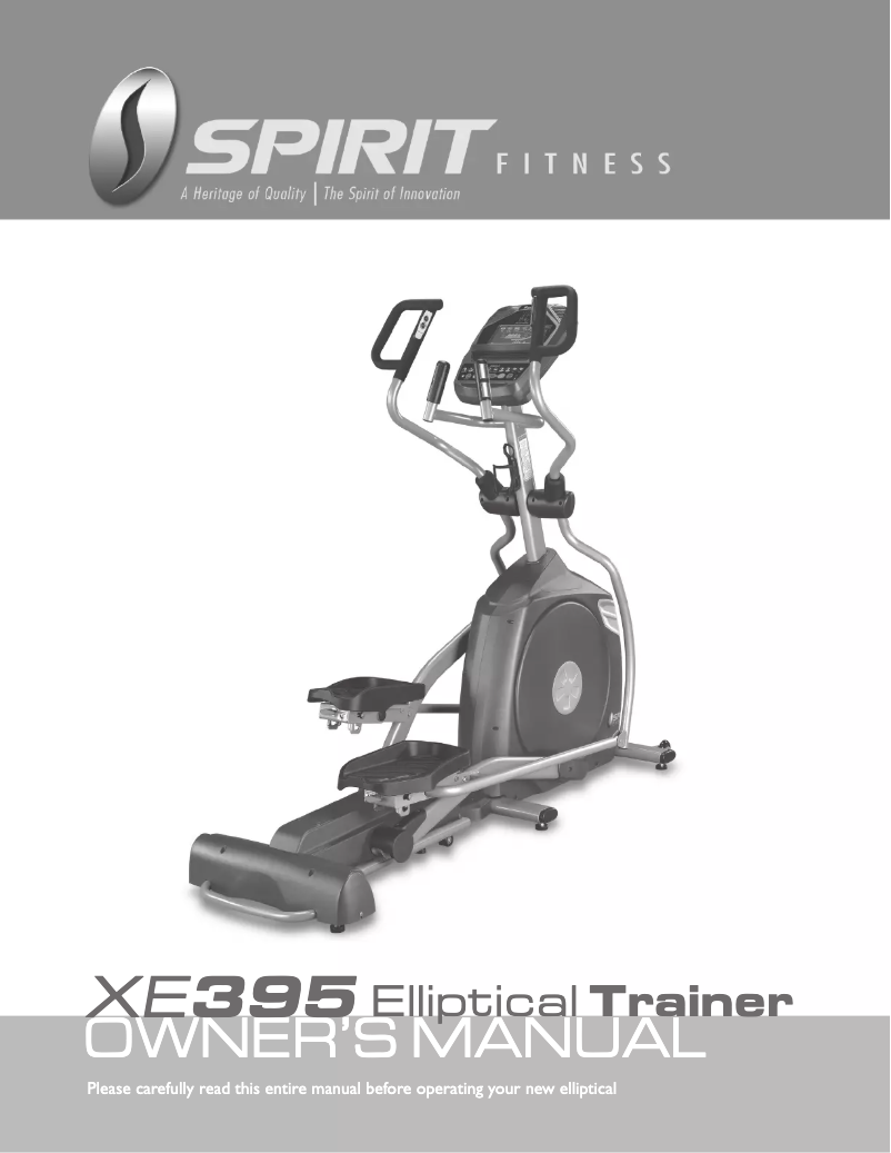 Page 1 de la notice Manuel utilisateur Spirit XE-395
