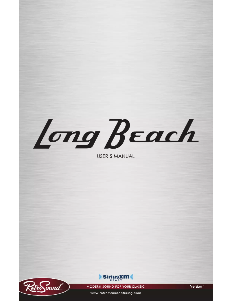 Image de la première page du manuel de l'appareil Long Beach SXM