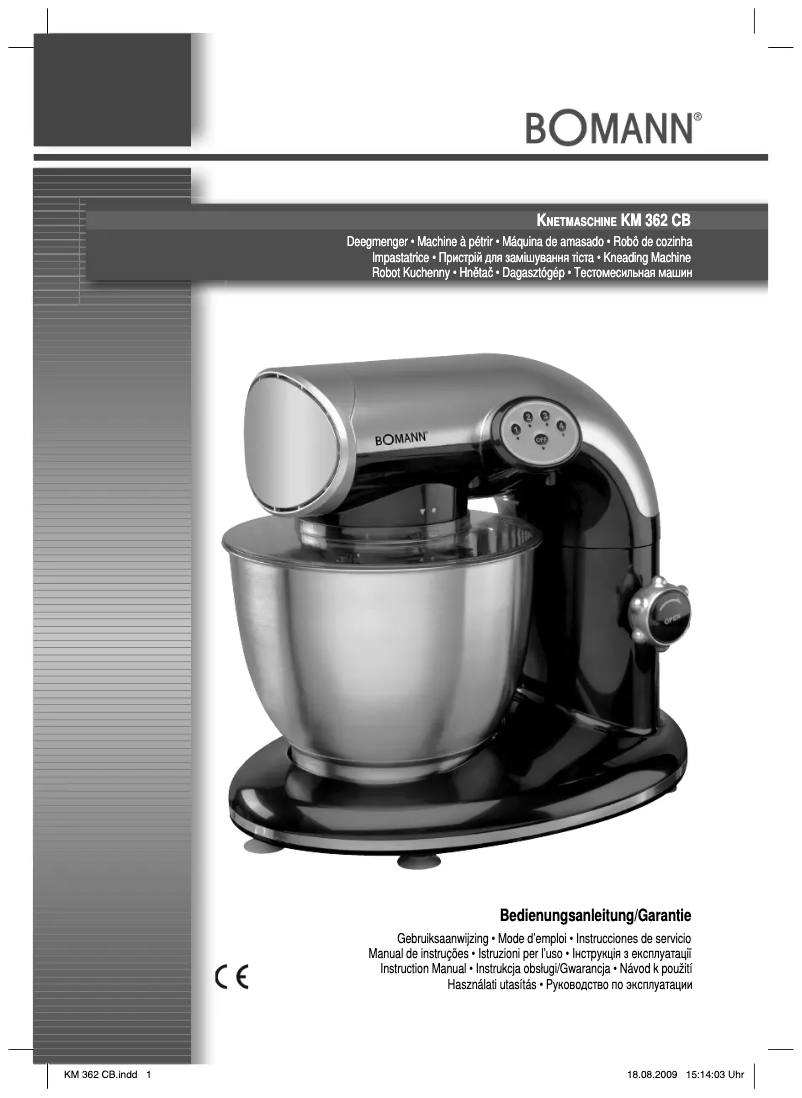Page n°1 - Manuel utilisateur Bomann KM 362 CB