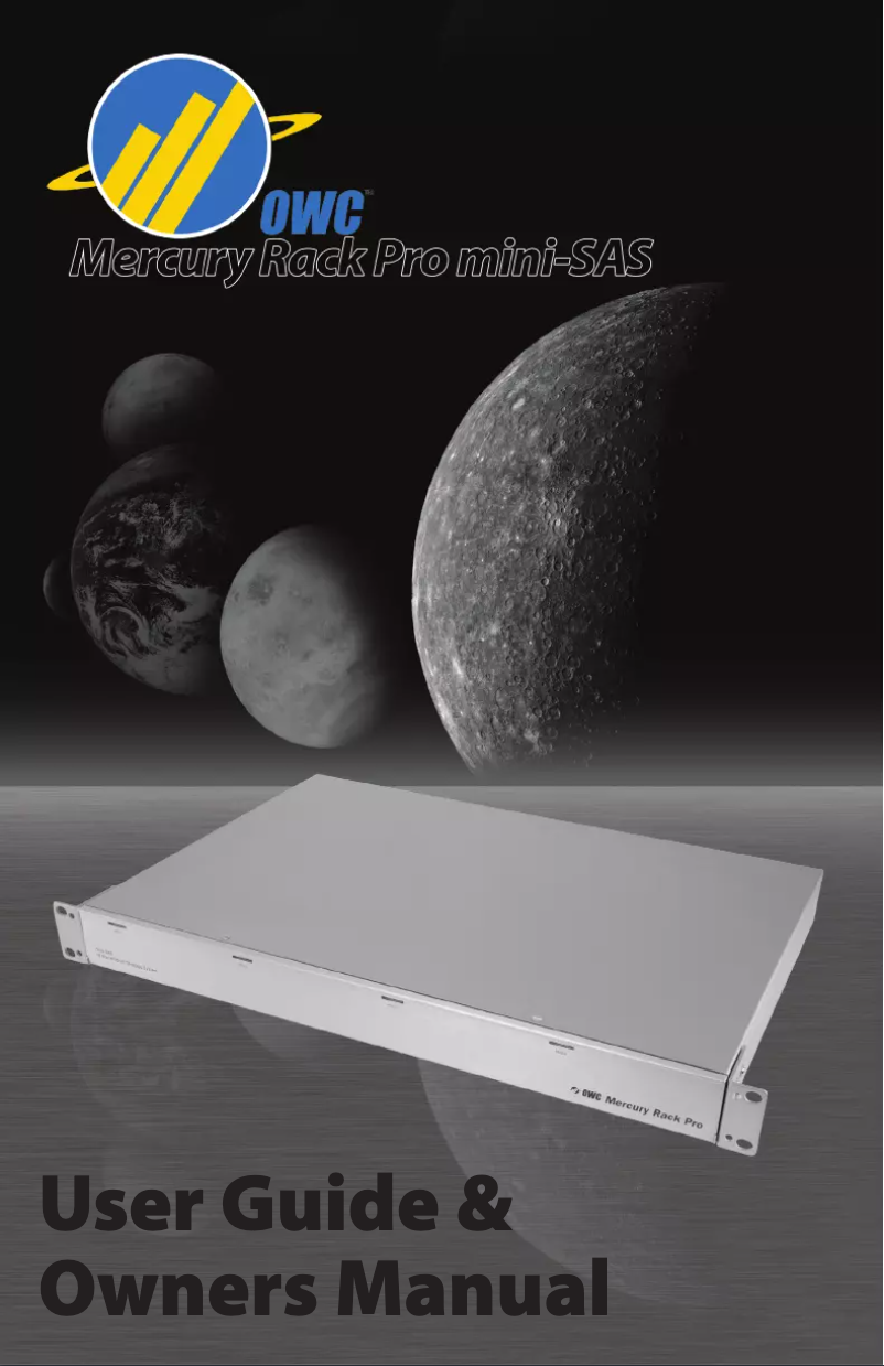 Page 1 de la notice Manuel utilisateur OWC Mercury Rack Pro