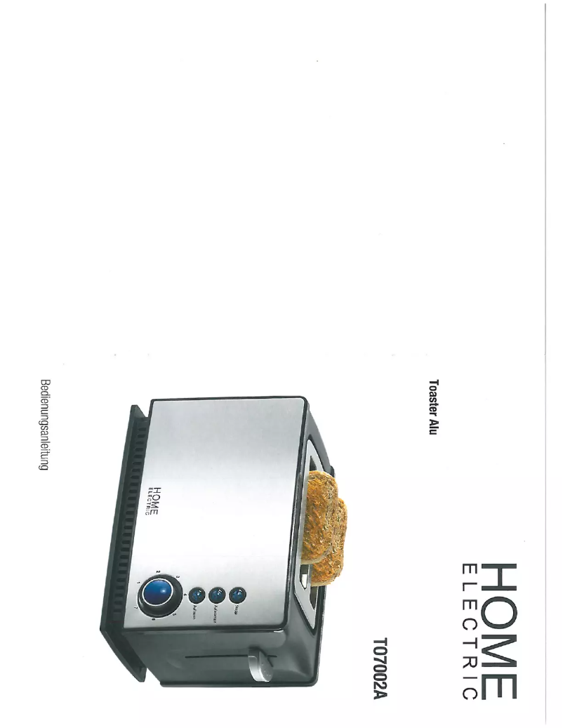 Page 1 de la notice Manuel utilisateur Home Electric TO7002A