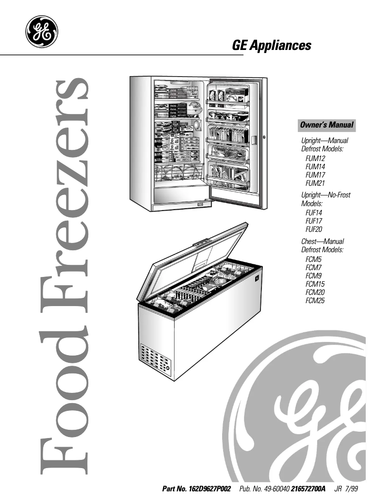 Page 1 de la notice Manuel d'utilisation et d'entretien GE FCM20DAWH