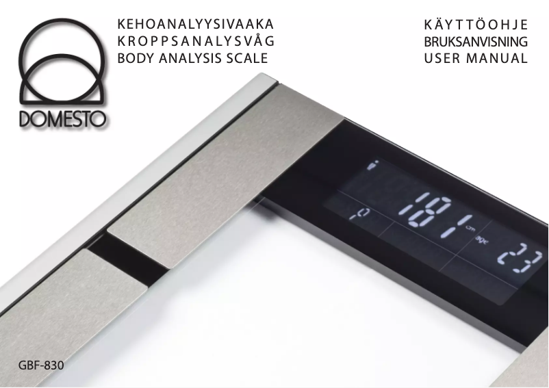 Page n°1 - Manuel utilisateur Domesto GBF-830