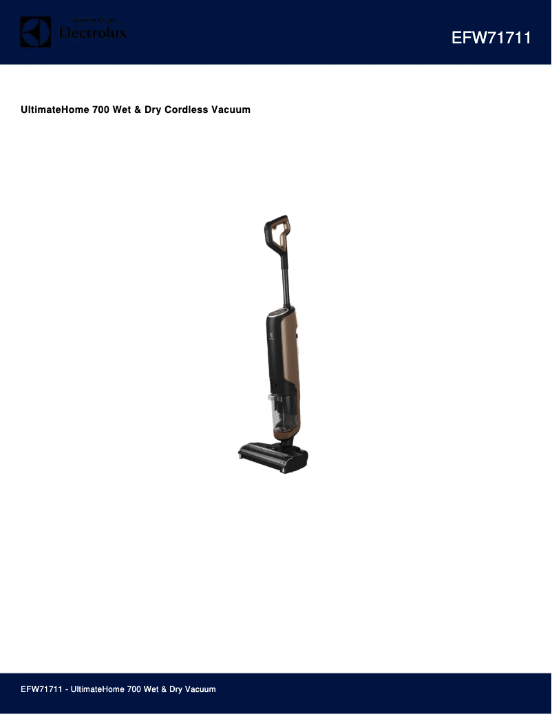 Page n°1 - Fiche technique Electrolux UltimateHome 700