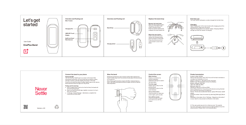 Page 1 de la notice Manuel utilisateur OnePlus Band