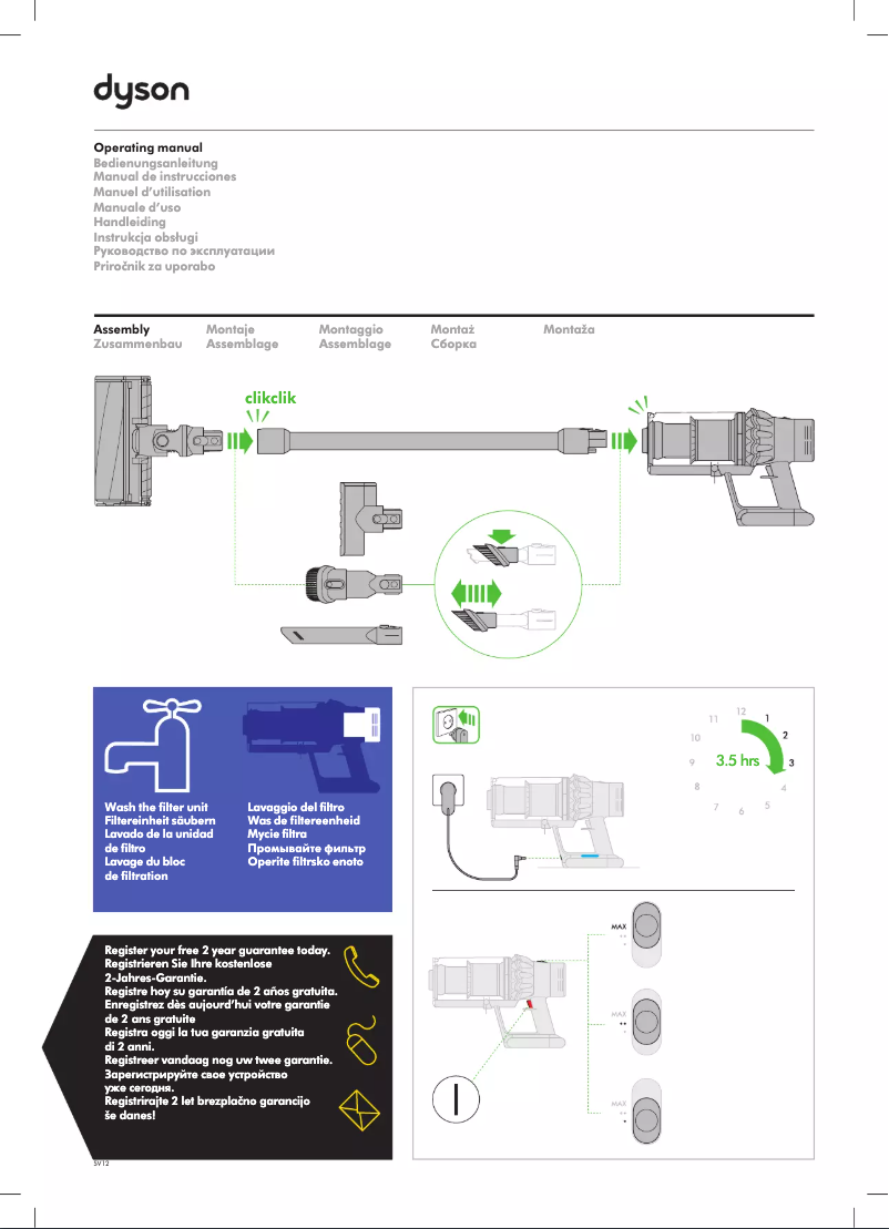 Page n°1 - Manuel utilisateur Dyson V10 Absolute Pro