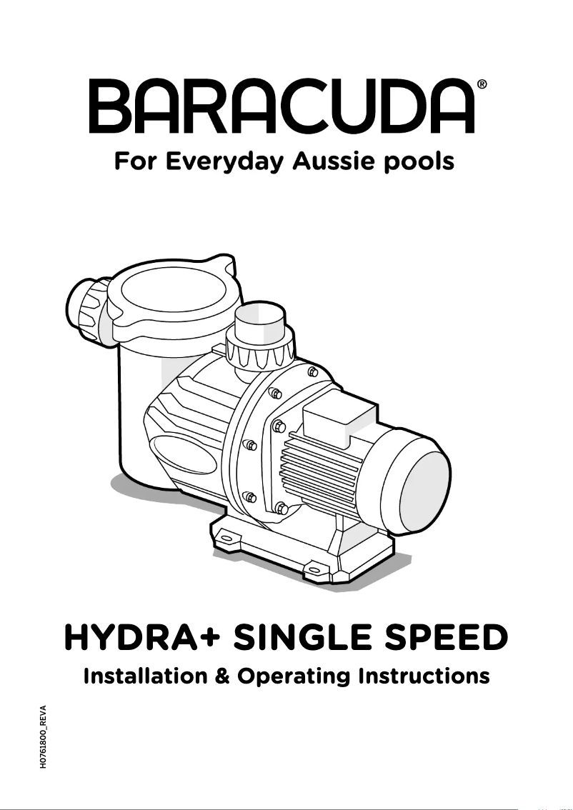 Page 1 de la notice Manuel utilisateur Baracuda Hydra+