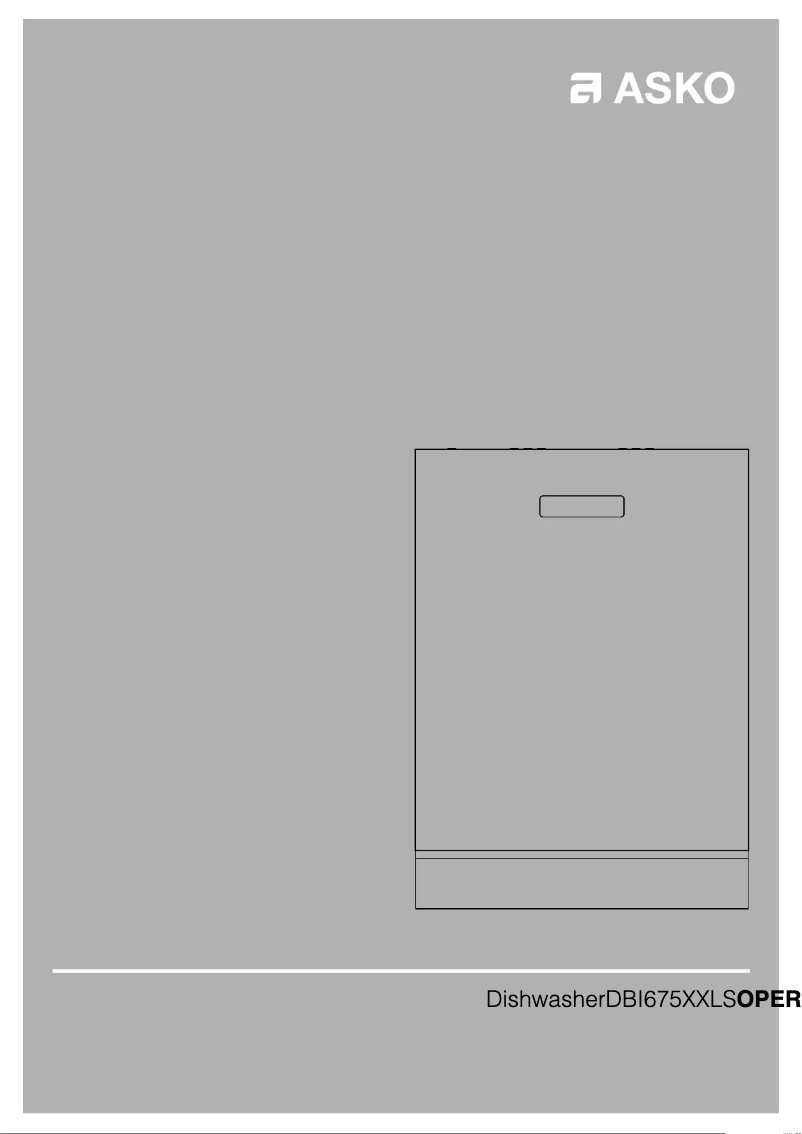 Page 1 de la notice Manuel utilisateur Asko DBI675IXXLS