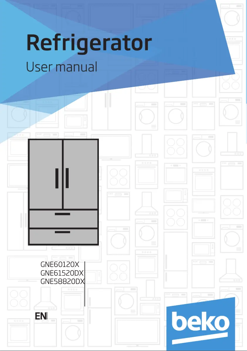 Page 1 de la notice Manuel utilisateur Beko GNE60120X