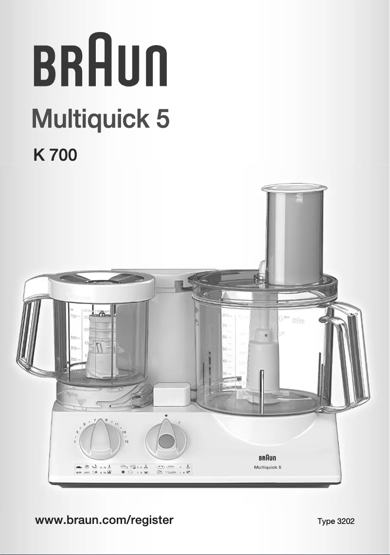 Page n°1 - Manuel utilisateur Braun Multiquick 5 K700