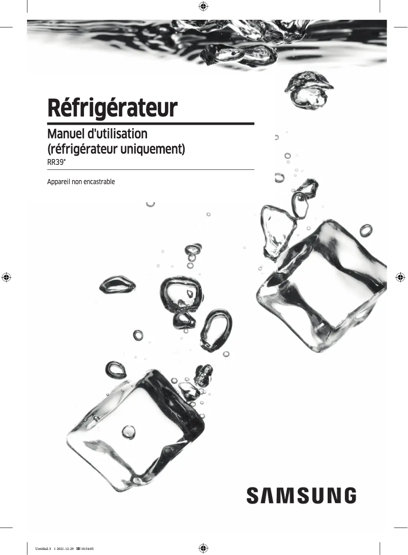 Page 1 de la notice Manuel utilisateur Samsung RR39M7300S9