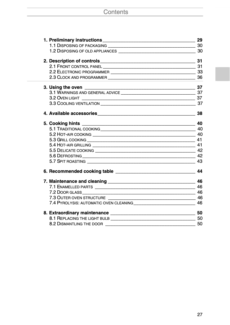 Page n°1 - Manuel utilisateur Smeg SE 2010 MFX 5