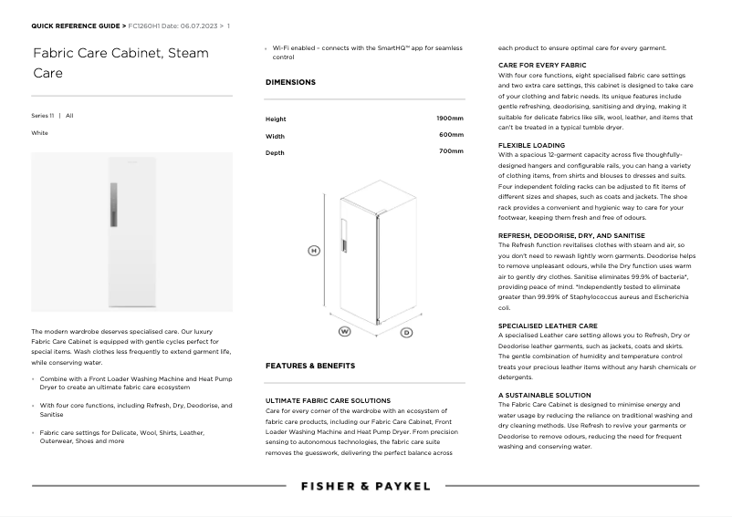 Image de la première page du manuel de l'appareil FC1260H1