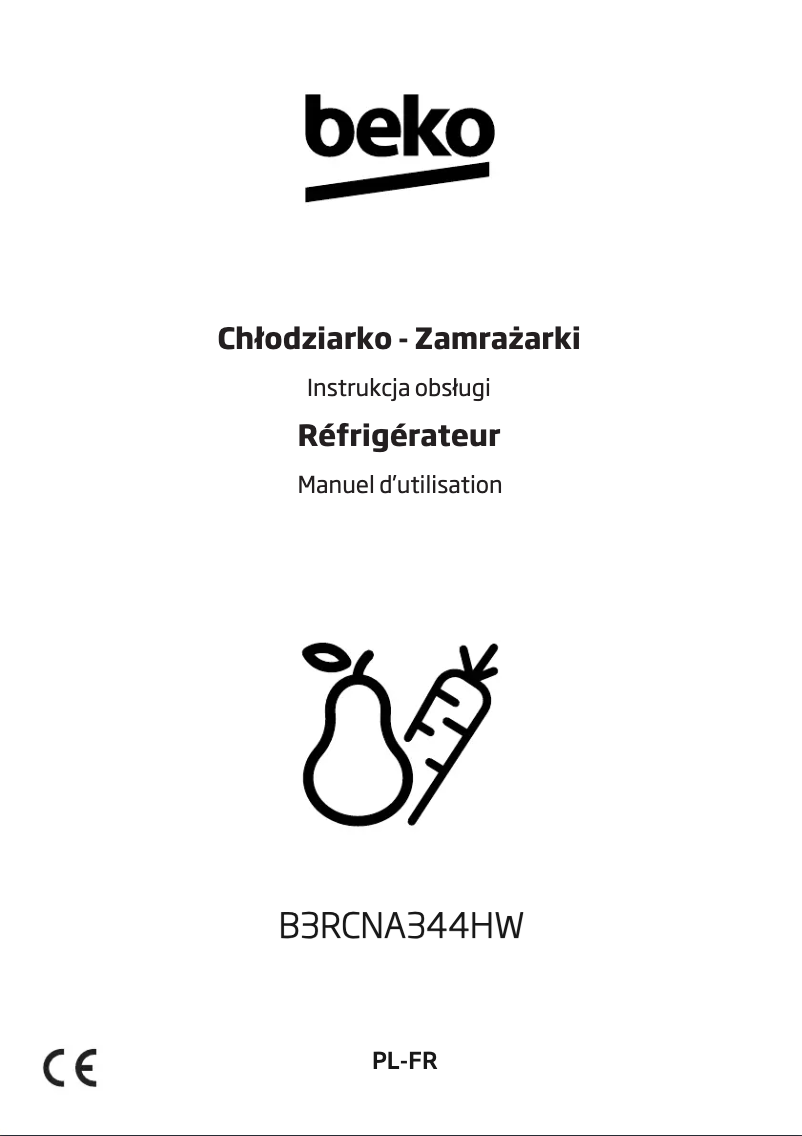 Page 1 de la notice Manuel utilisateur Beko B3RCNA344HW