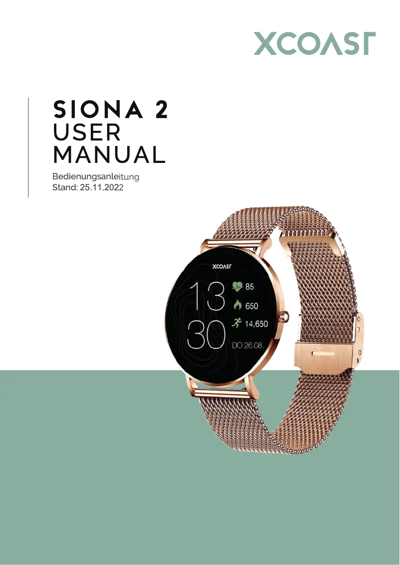 Image de la première page du manuel de l'appareil Siona 2