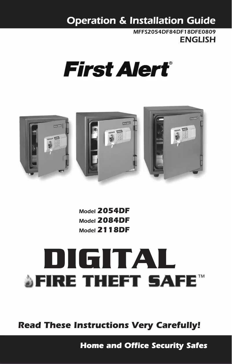 Page n°1 - Manuel d'utilisation et d'entretien First Alert 2118DF