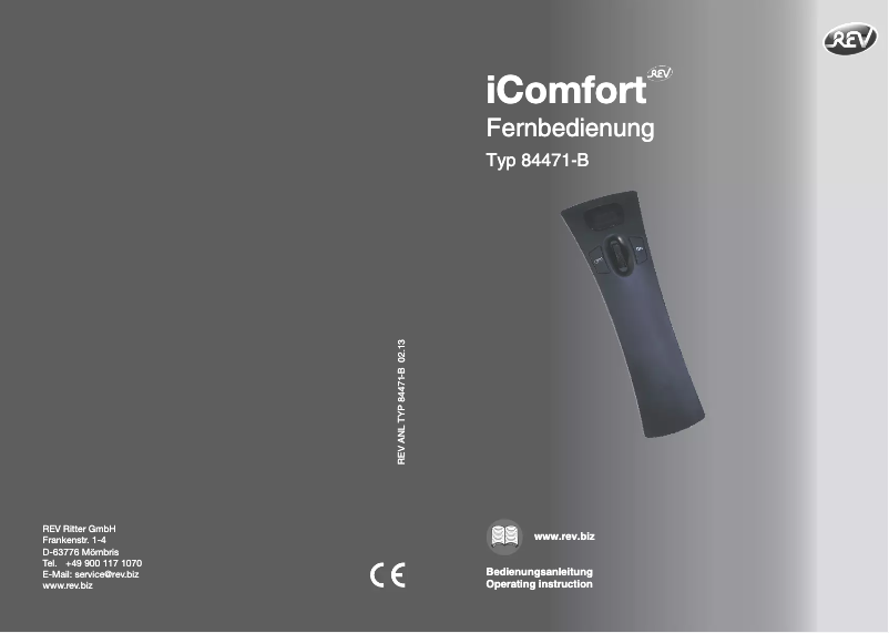 Page 1 de la notice Manuel utilisateur REV iComfort 84471-B