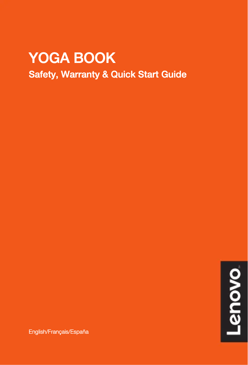 Page 1 de la notice Manuel utilisateur Lenovo Yoga Book