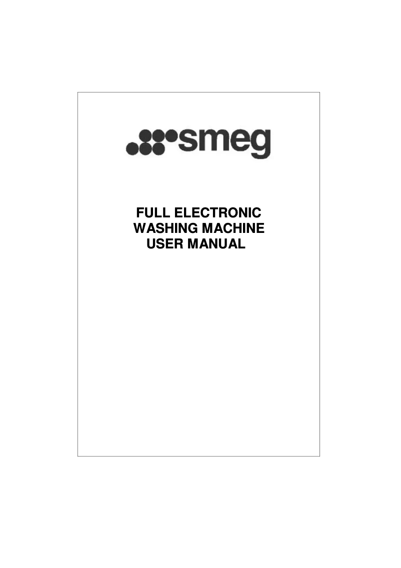 Page 1 de la notice Manuel utilisateur Smeg SWM610ES