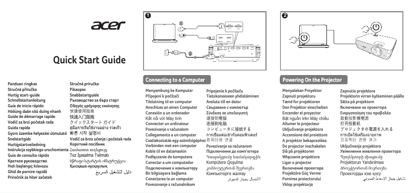 Page 1 de la notice Manuel utilisateur Acer P1557Ki