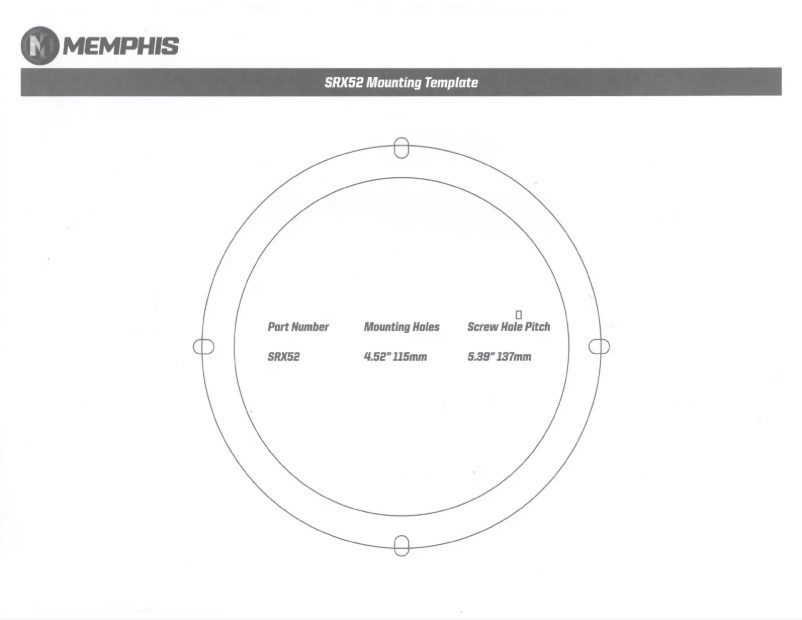 Page 1 de la notice Manuel utilisateur Memphis Audio SRX52