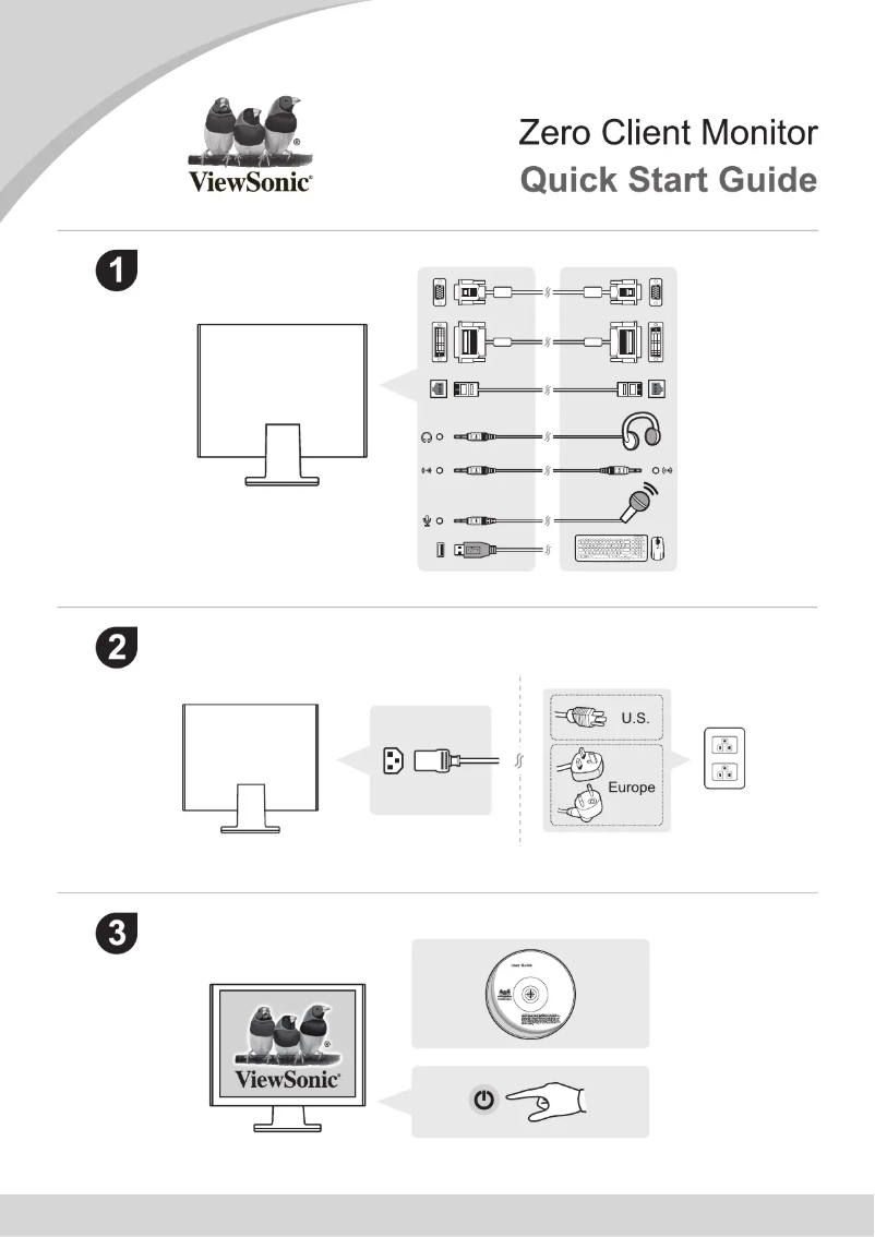 Page n°1 - Guide de démarrage rapide Viewsonic SD-Z246