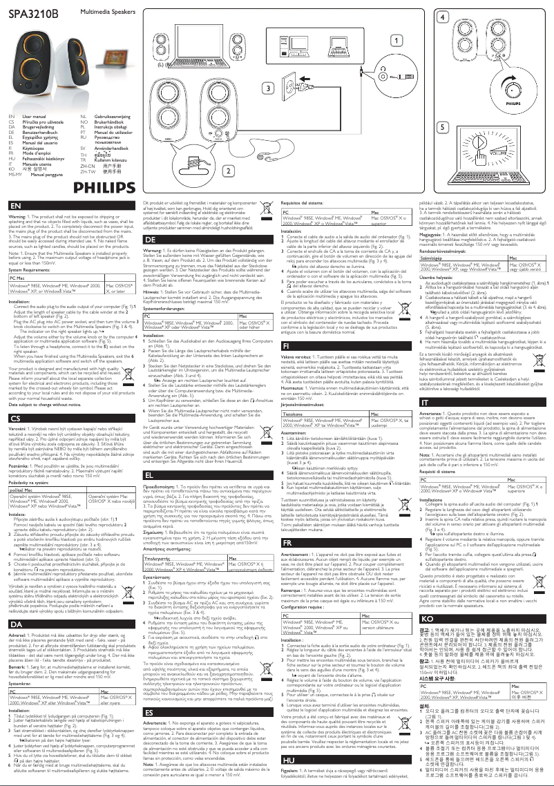 Page n°1 - Mode d'emploi Philips SPA3210B