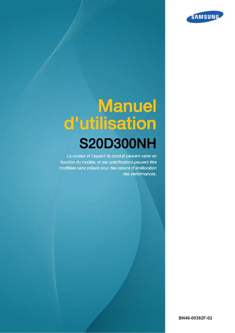 Page 1 de la notice Manuel utilisateur Samsung S20D300NH