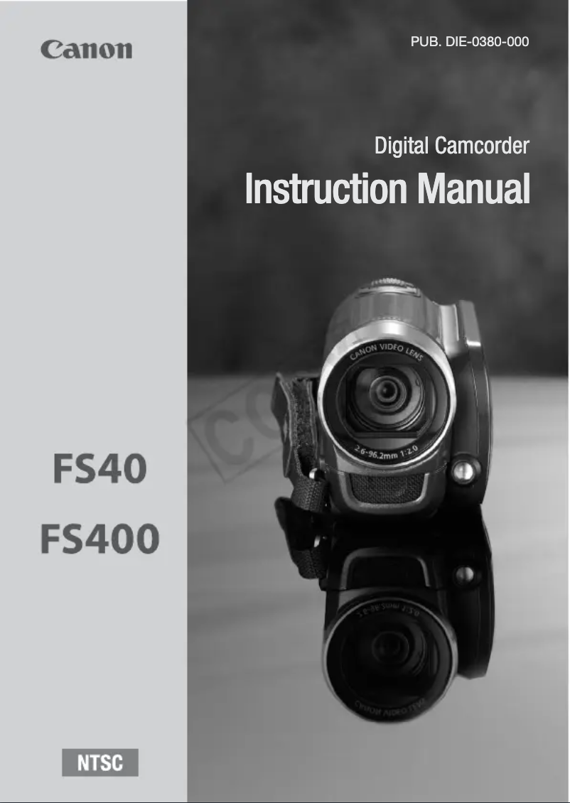 Page n°1 - Manuel utilisateur Canon FS400