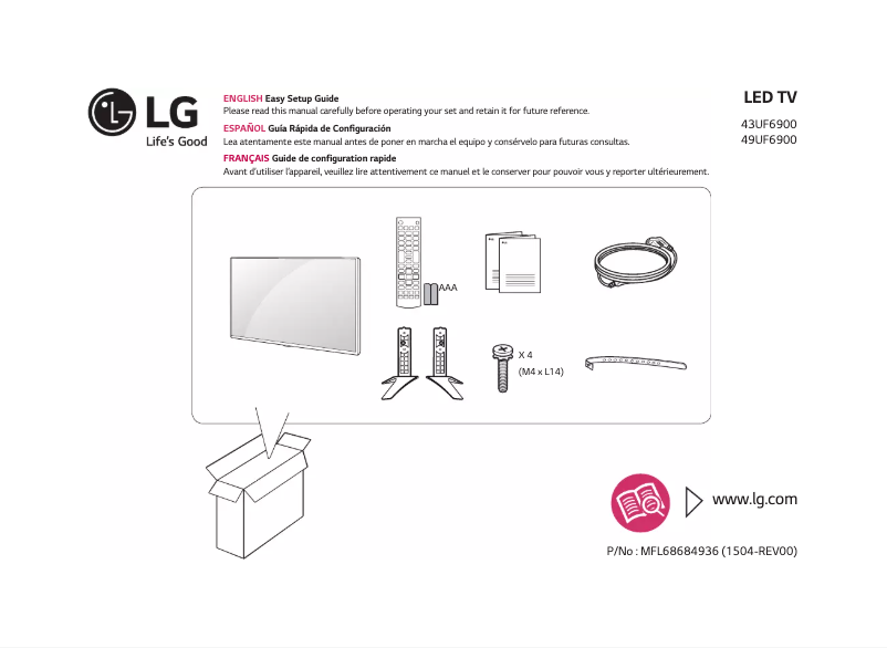 Imagen de la primera página del manual del dispositivo 49UF6900