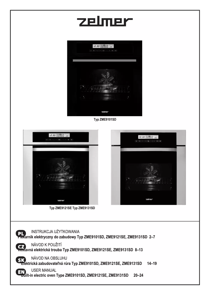 Image de la première page du manuel de l'appareil ZME9121SE