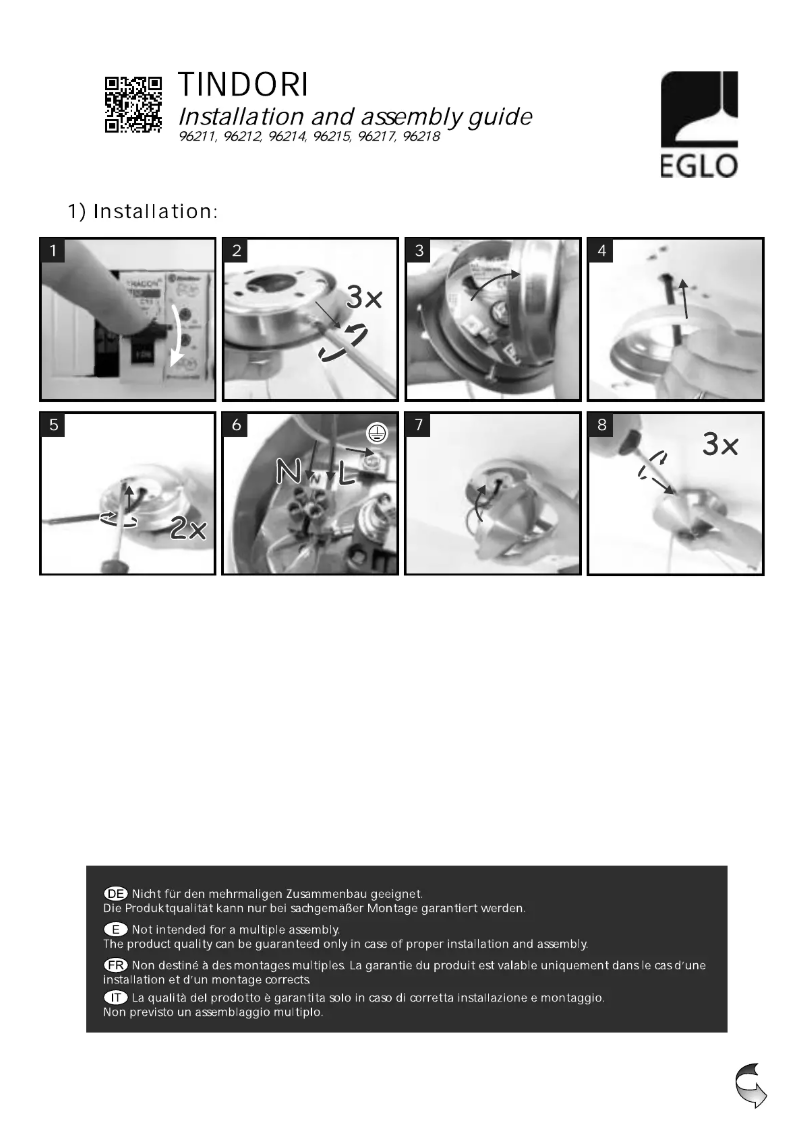 Image de la première page du manuel de l'appareil Tindori