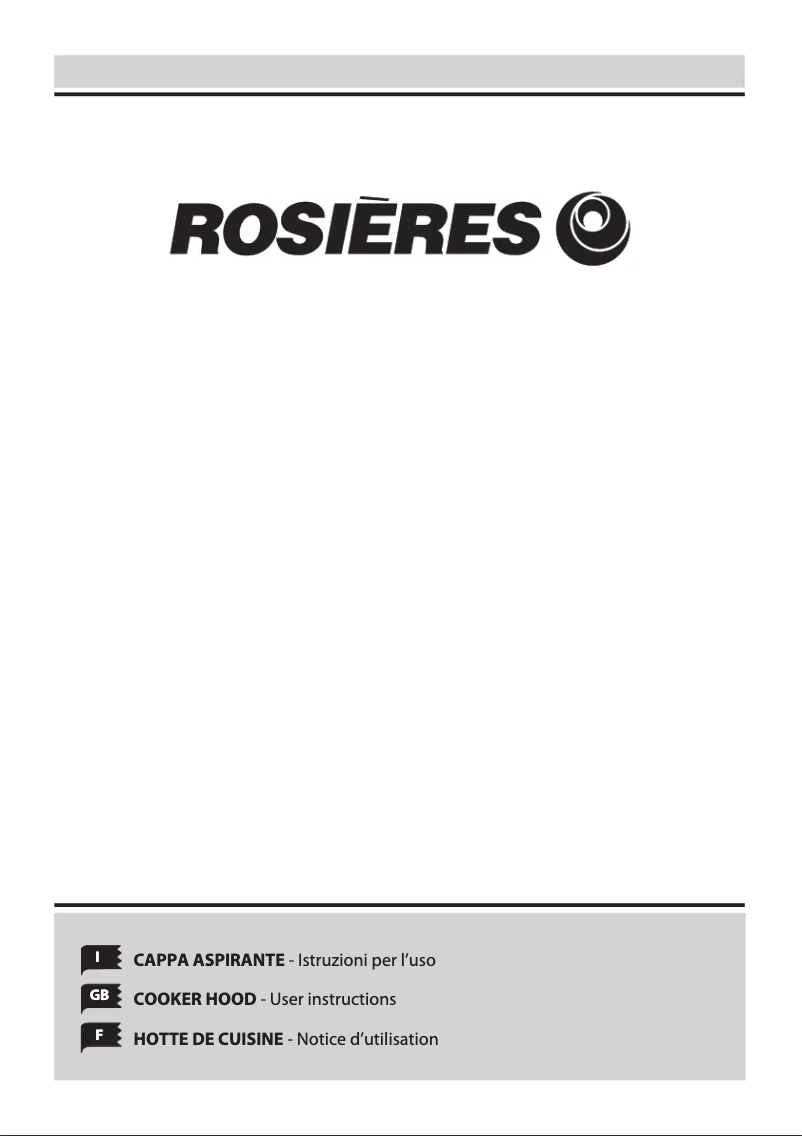 Page n°1 - Manuel utilisateur Rosieres RHT 930 IN
