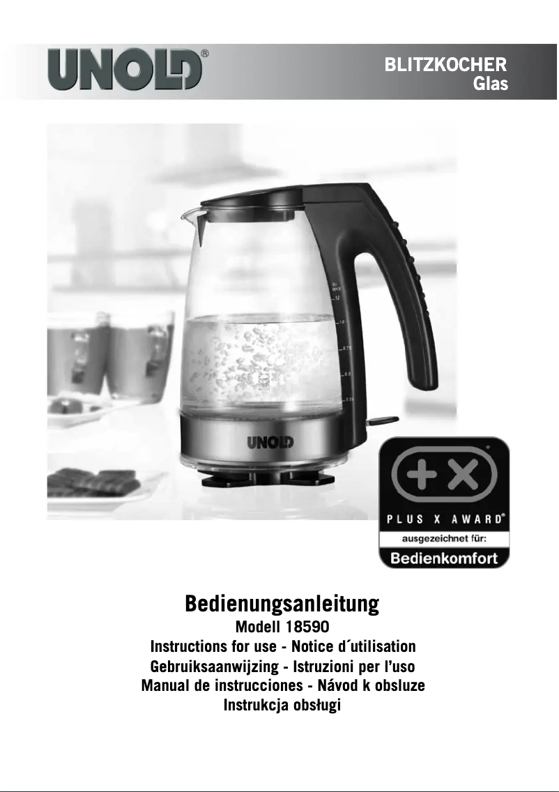 Image de la première page du manuel de l'appareil 18590 Glas