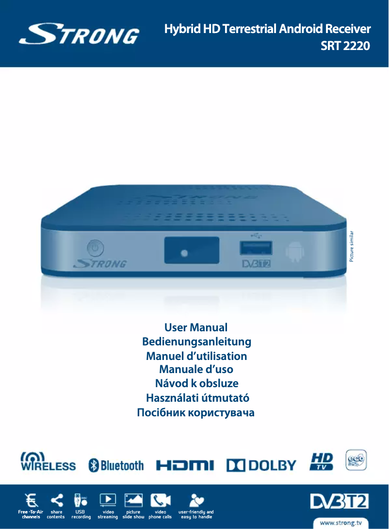 Page n°1 - Manuel utilisateur Strong SRT 2220